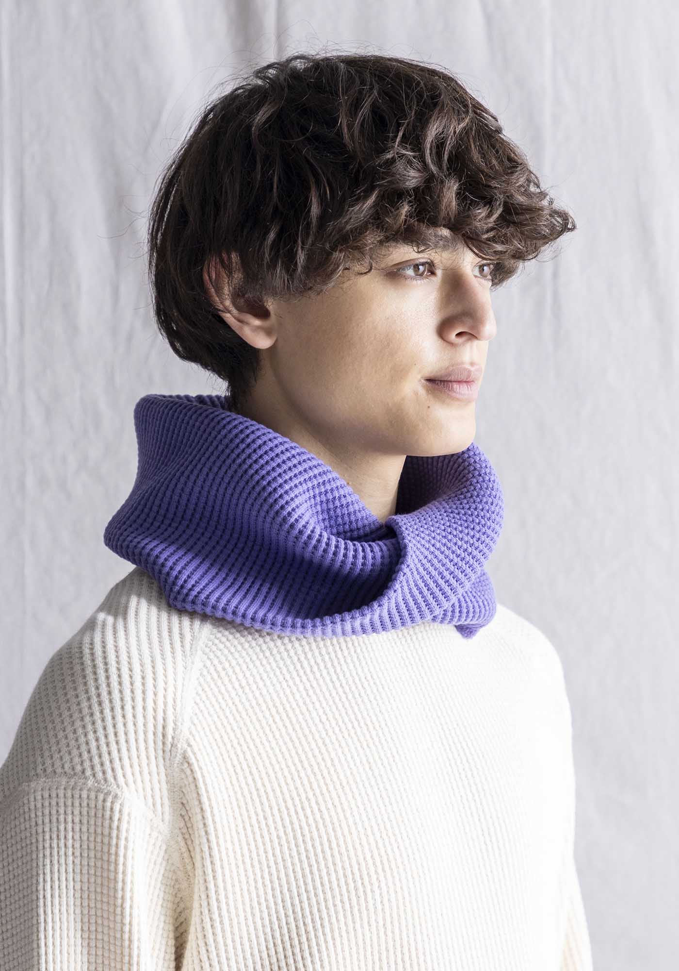 Waffle Twist Snood #Ash Purple