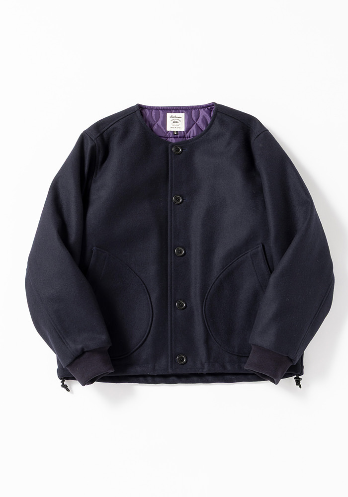 Melton Collarless Jacket