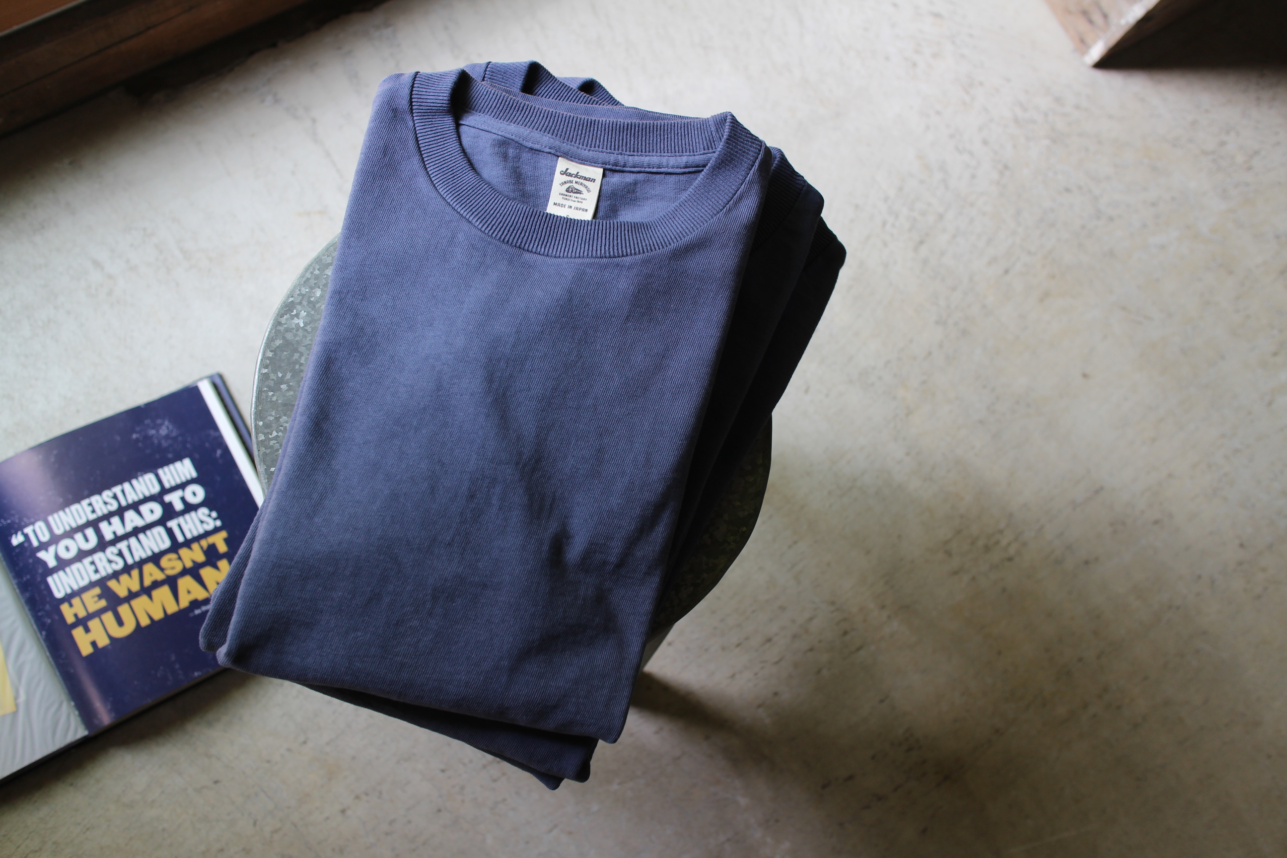 JACKMAN dotsume L/S SHIRT クラシックブルー サイズM Jackman(ジャックマン) Dotsume L/S T-Shirt | AUTHENTIC Life Store
